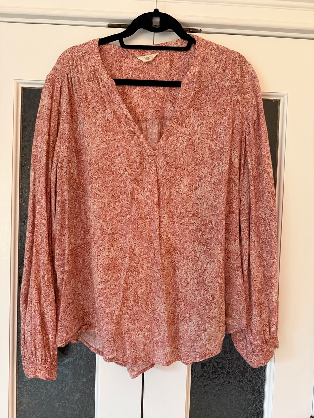 V-Neck Printed Blouse